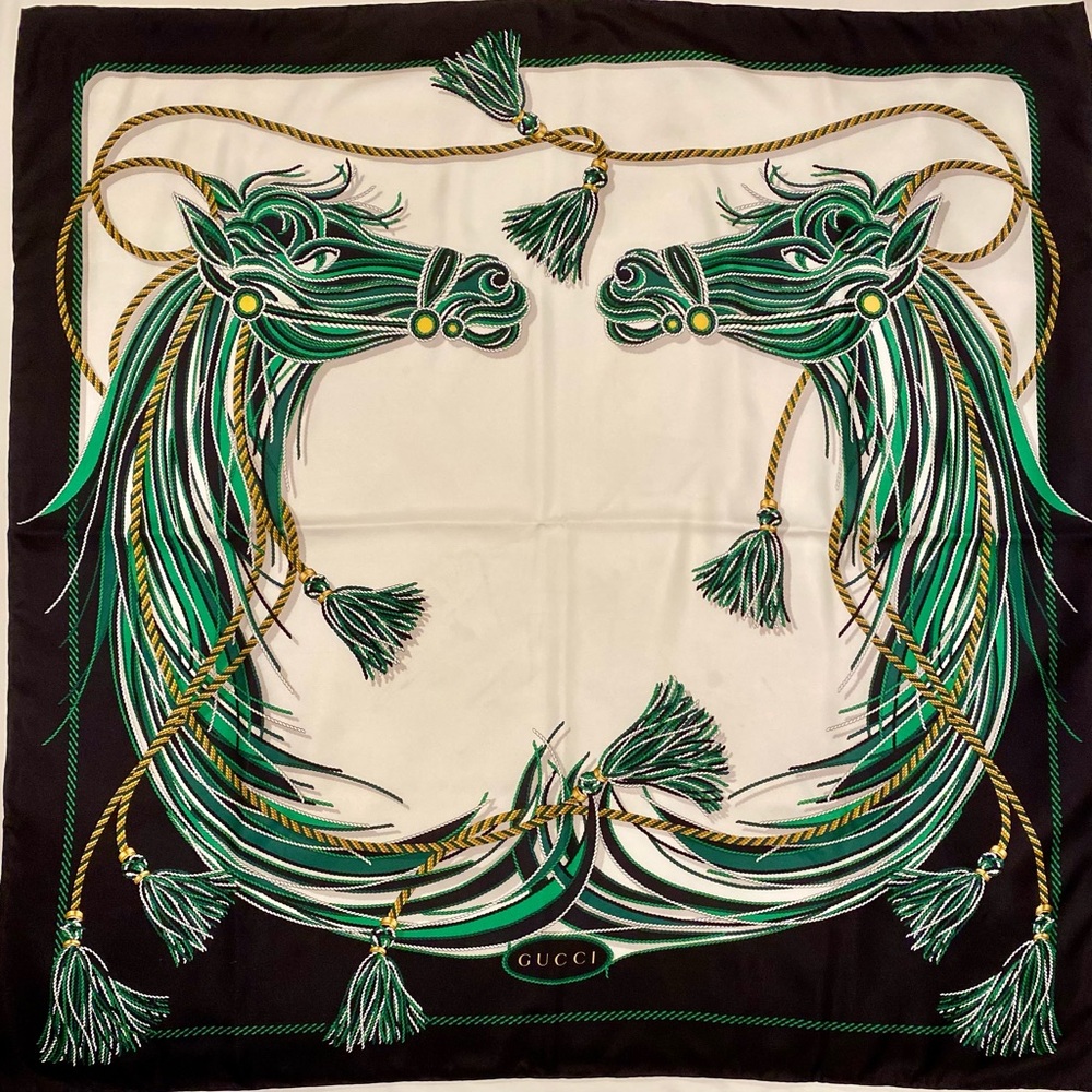 GUCCI silk scarf, Equestrian